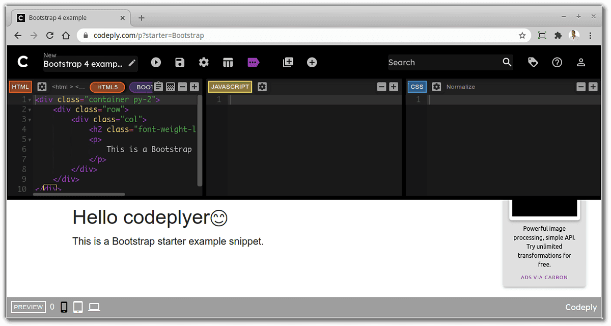Free Online Developer Tools - Codeply