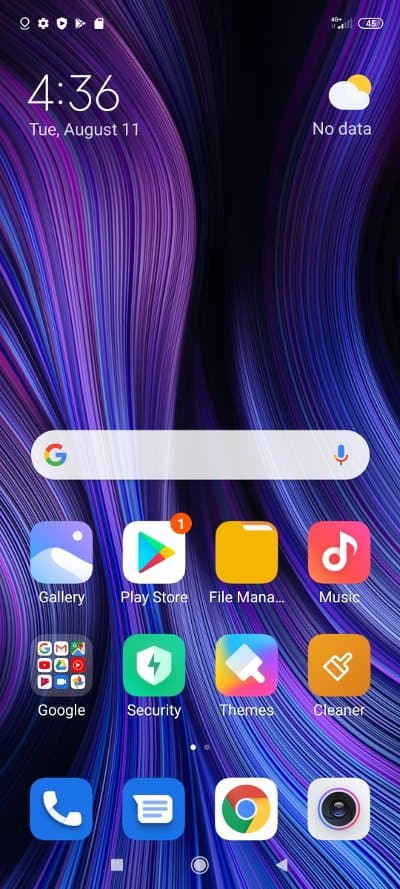 Main screen 1