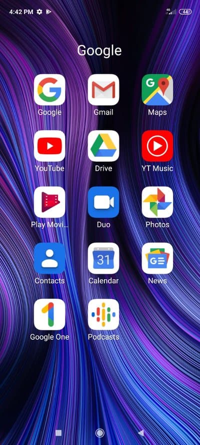 Main screen 1 - group Google