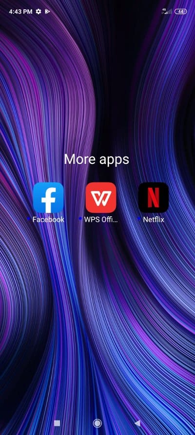 Main screen 2 - Group More Apps